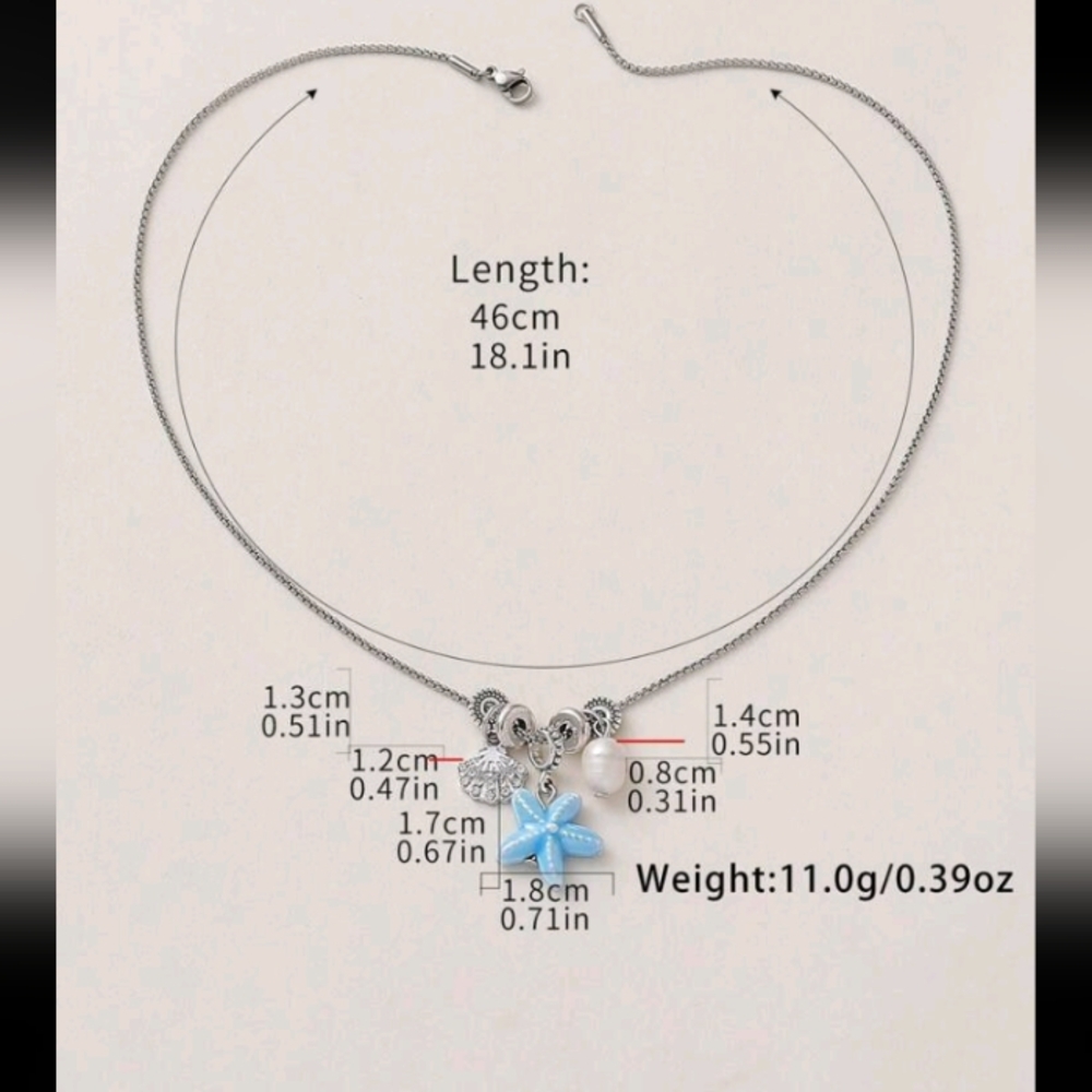 Ocean Theme Ceramic Starfish Shell Pearl Rhinesto… - image 2